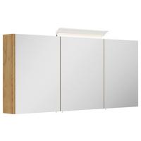 Spiegelschrank Eiche Dekor B: 140 cm - Eichefarben, MODERN, Glas/Holzwerkstoff (140/62/17cm) - MID.YOU
