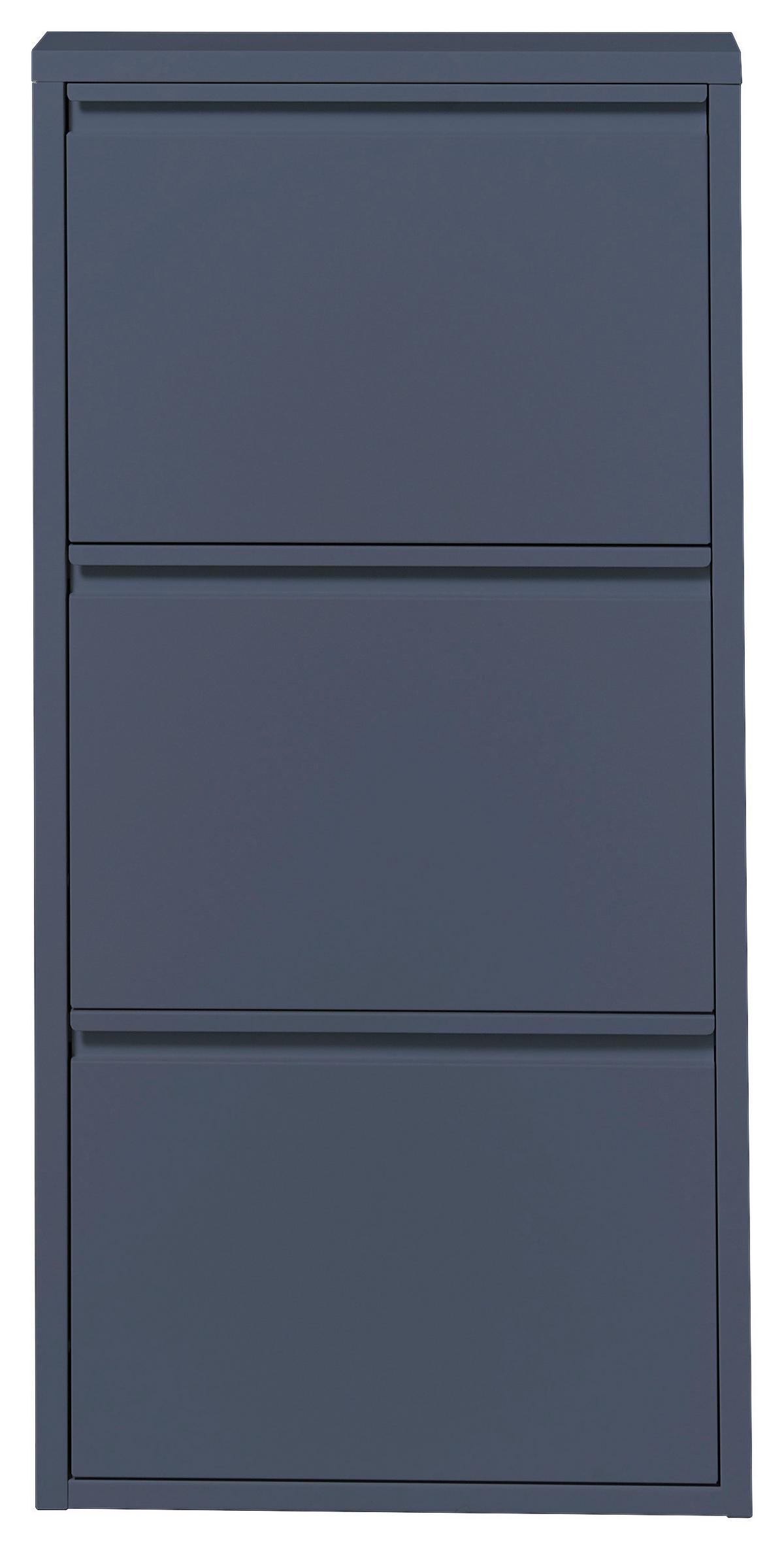VÝKLOPNÁ SKRINKA NA TOPÁNKY BERT BLAU - modrá, Modern, kov (51/104/16cm) - Boxxx