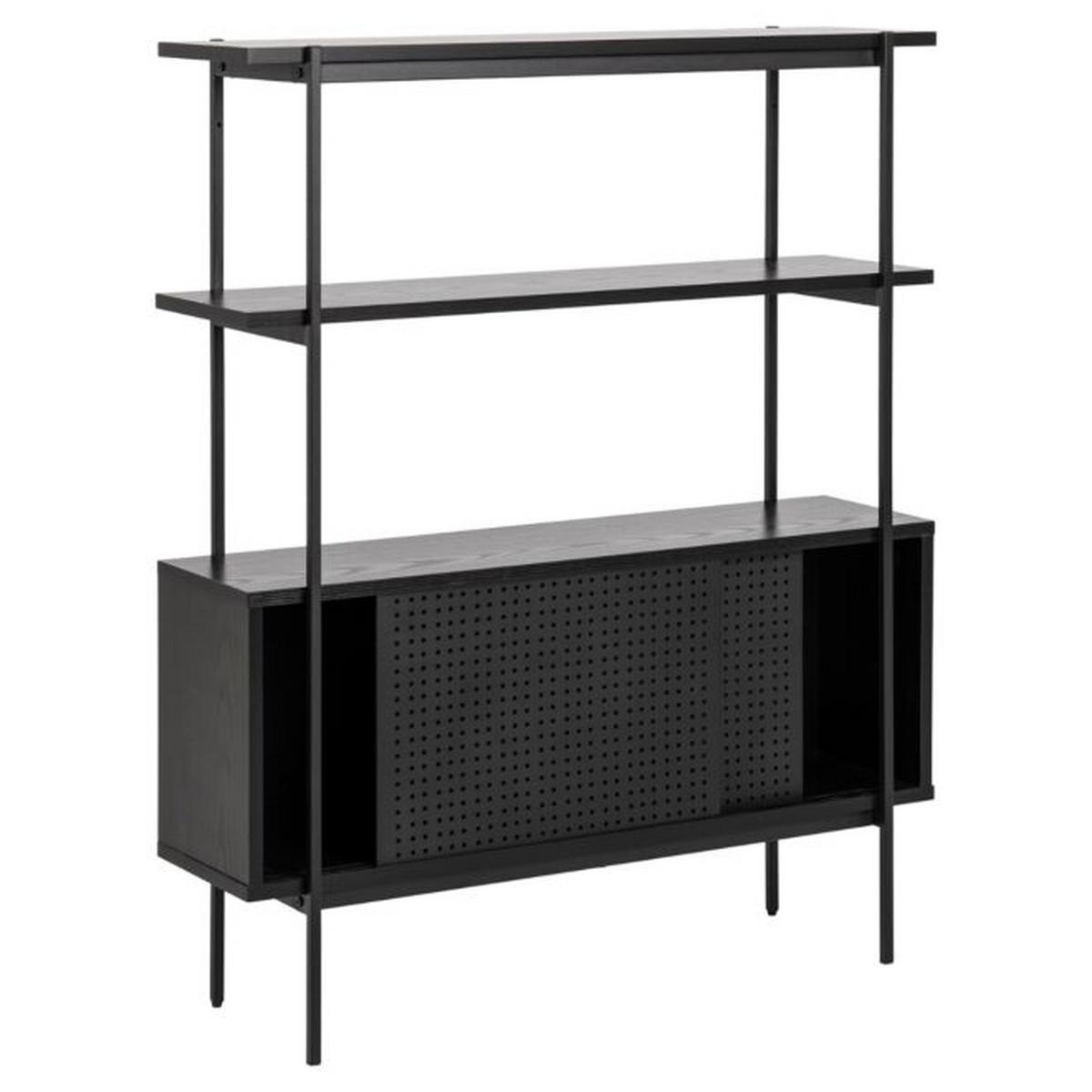 REGÁLOVÝ DIEL ANGUS - čierna, Modern, kov/kompozitné drevo (94/113,8/27cm)