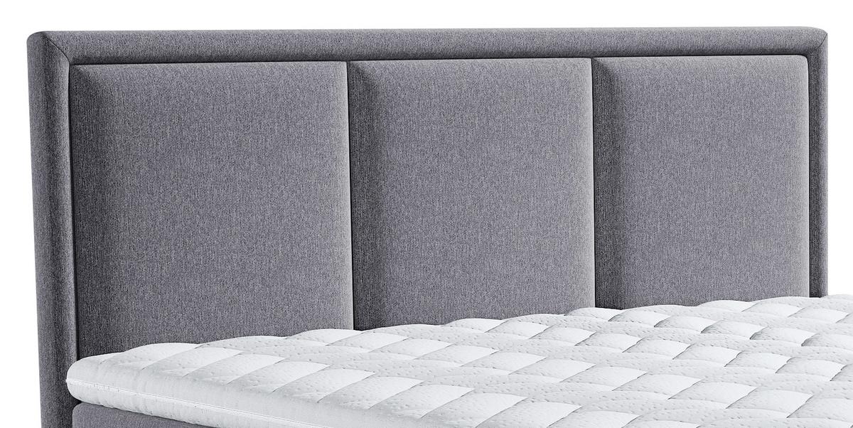 Boxspringbett mit Topper & Bettkasten 160x200 Swing - Dunkelgrau, Design, Textil (160/200cm) - MID.YOU