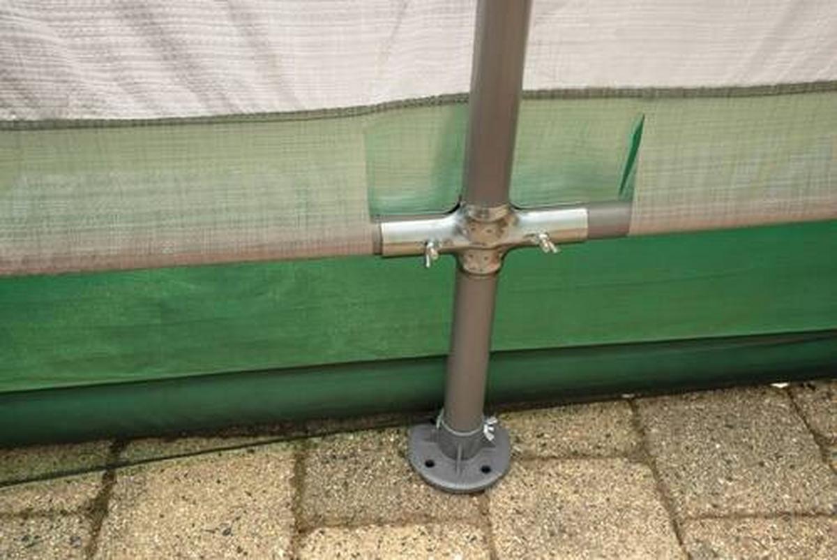 Gewächshaus Foliengewächshaus - Weiß/Grün, Basics, Kunststoff (180/200/240cm)