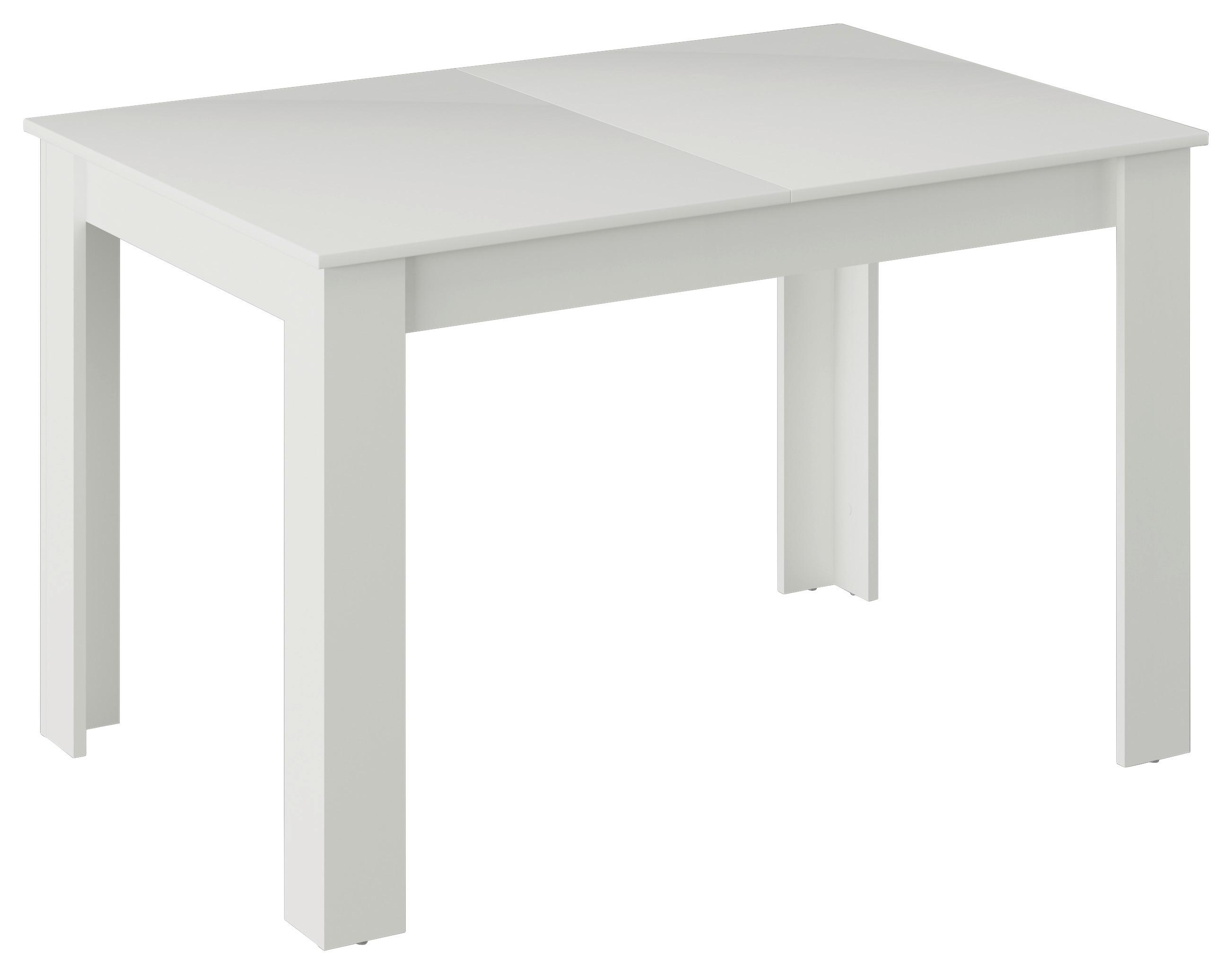 Rozťahovací Stôl Como 120 - biela, Moderný, kompozitné drevo (120/75,5/80cm)