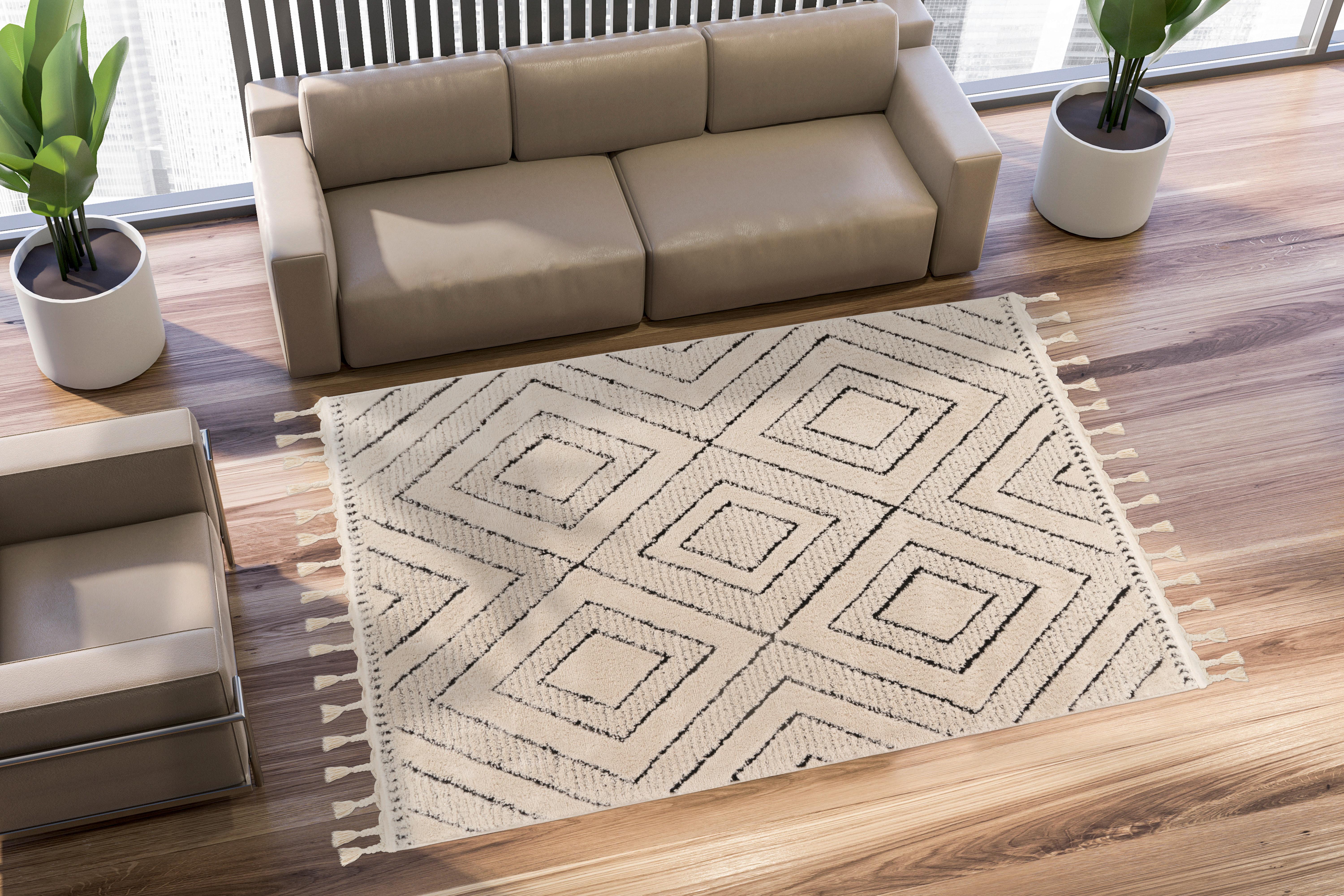 Teppich Lovis 300 80x150 cm Lovis 300 - Weiß, KONVENTIONELL, Textil (80/150cm)