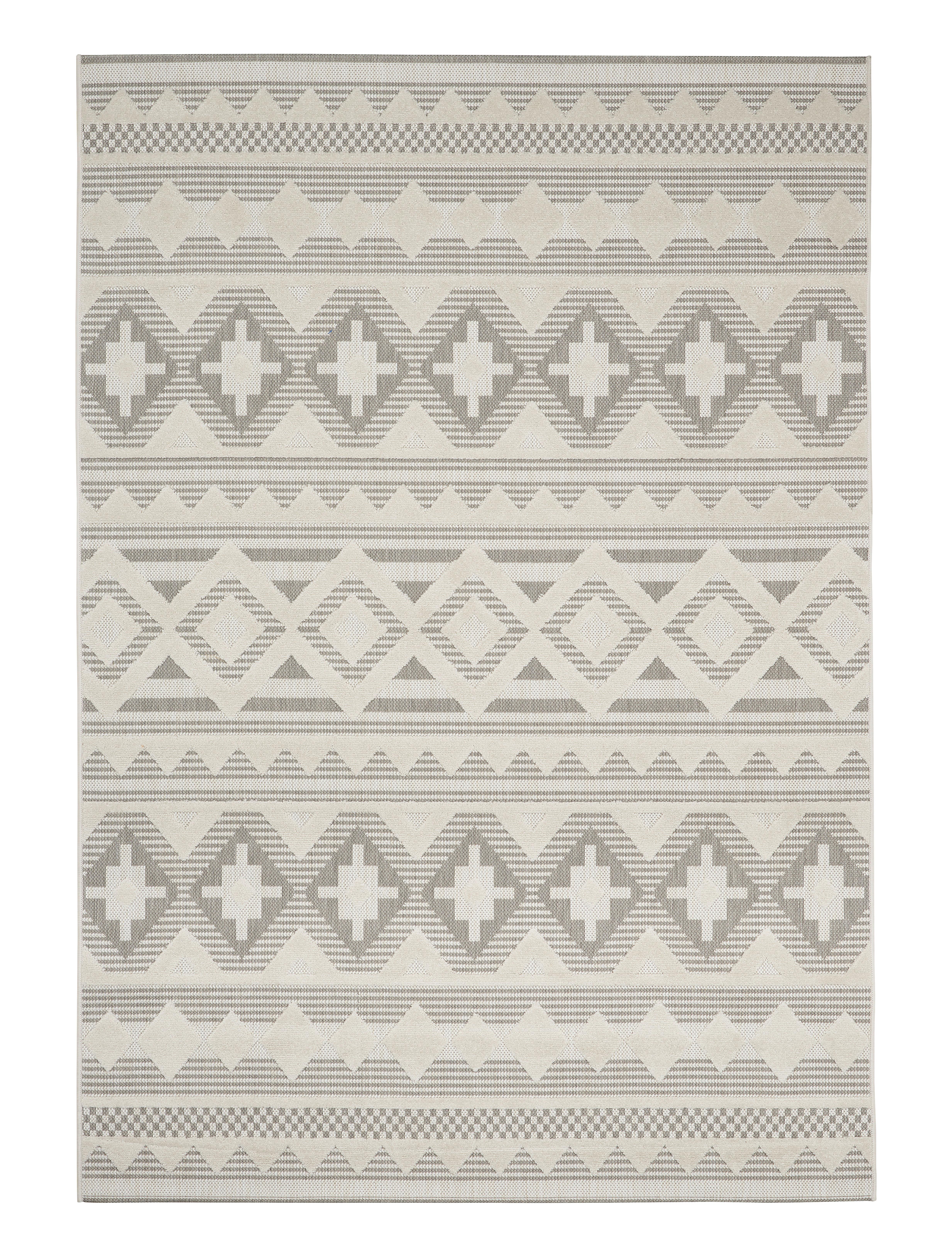 Flachwebteppich Creme Shaun 80x150 cm - Creme, Basics, Kunststoff (80/150cm) - James Wood