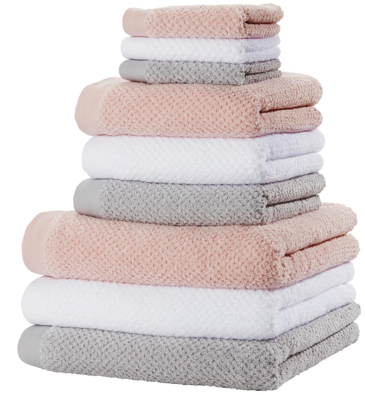 RUČNÍK Luise, 50/100cm, stříbrná - barvy stříbra, Konvenční, textil (50/100cm) - Modern Living