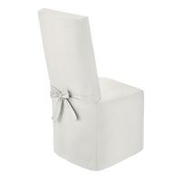 Stuhlhusse Anna Baumwolle Weiß Lbh: 50x48x110 Cm - Weiß, KONVENTIONELL, Textil - Ondega