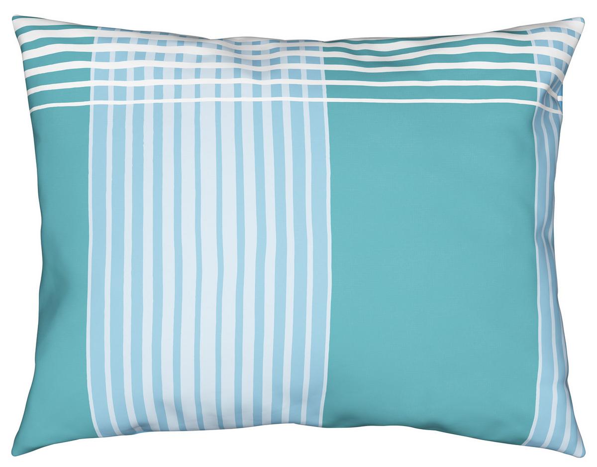 Seersucker Bettwäsche 140x200 cm Enja Baumwolle Blau/Türkis - Türkis/Blau, MODERN, Textil (140/200cm) - Luca Bessoni
