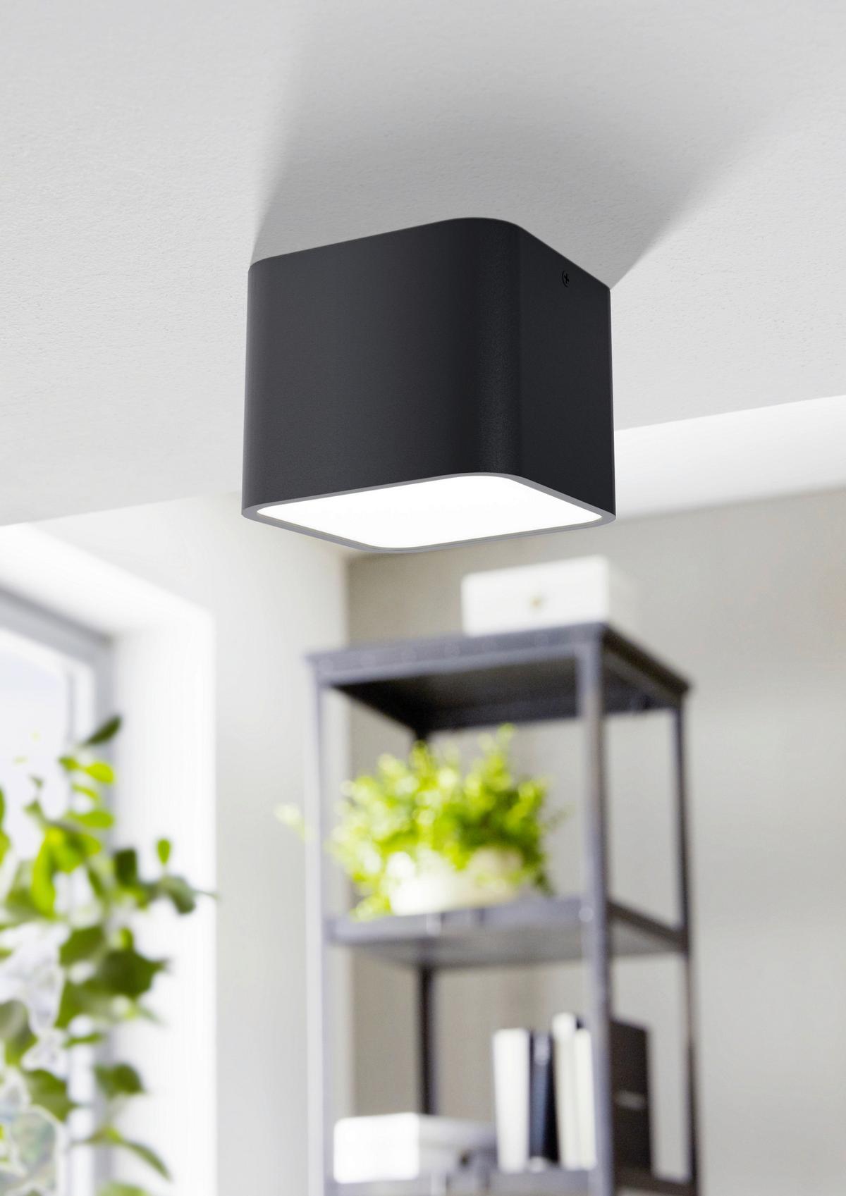 Deckenleuchte 99284* Grimasola - Schwarz/Weiß, Design, Kunststoff/Metall (24/14/11cm) - Eglo