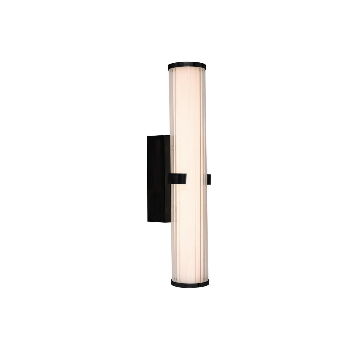 Badezimmer-Wandleuchte 63125-1bk - Weiß, Basics, Glas/Metall (8.5/43cm)