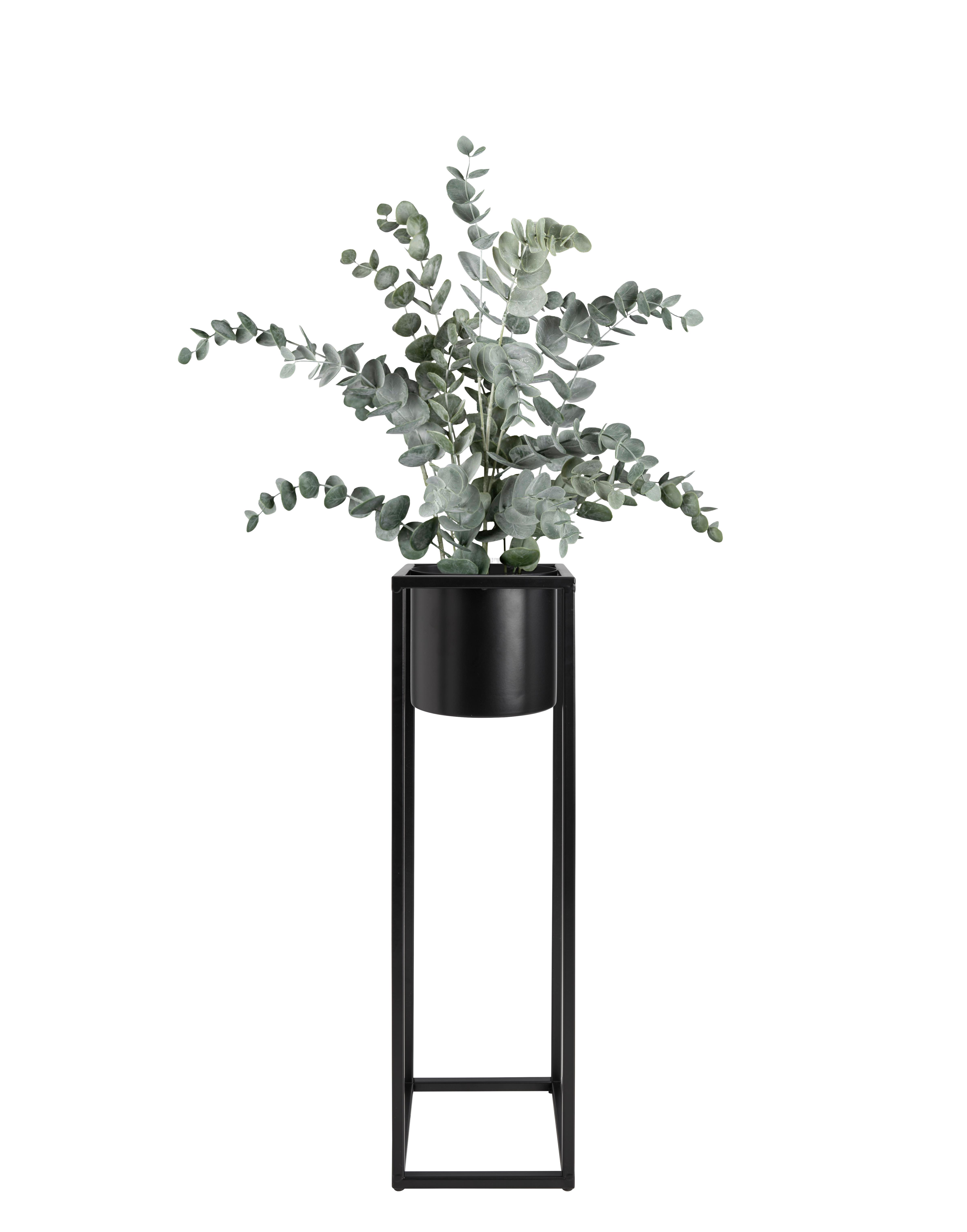 Umělá rostlina Eucalyptus, V: 53cm - šedá/černá, Basics, plast (53cm) - Modern Living