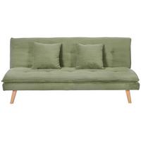 Schlafsofa Passau Grün B: 181 Cm - Schwarz/Naturfarben, Basics, Holz/Textil (181/77cm) - P & B