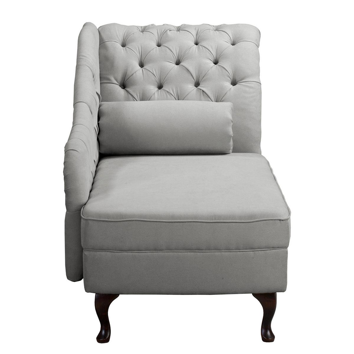 Récamiere Pako Grau B: 185cm - Braun/Grau, Design, Textil (185/93/75cm) - Livetastic