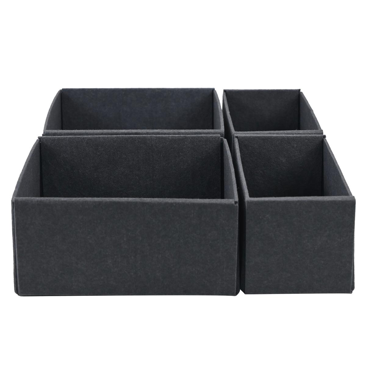 Zásuvkový box Unit, S - šedá, Konvenční, textil (22,5/21,5/10,5cm) - Premium Living