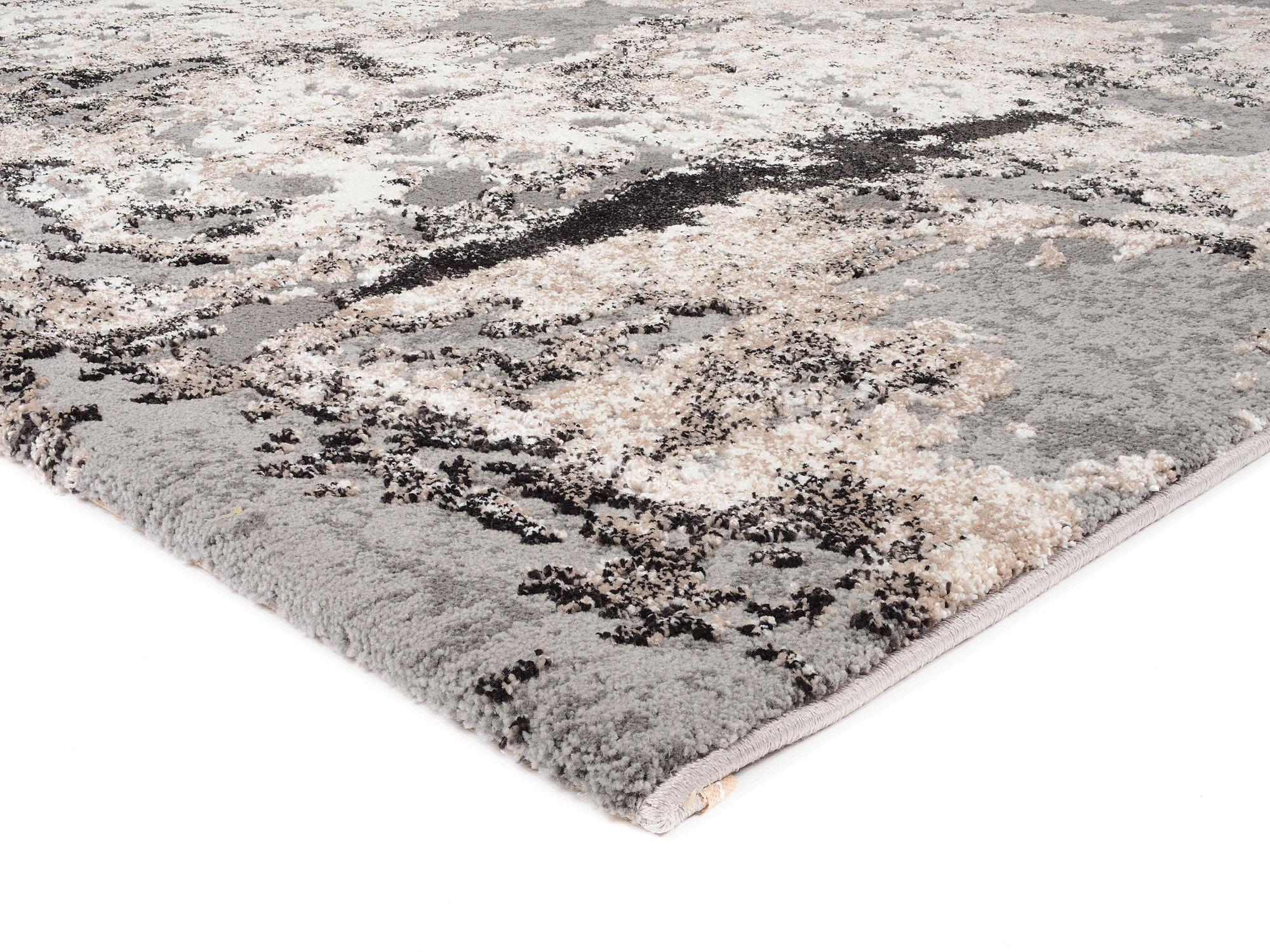 Webteppich Hellgrau Timeline Quantum 200x200 Cm - Hellgrau, Design, Textil (200/200cm) - Novel