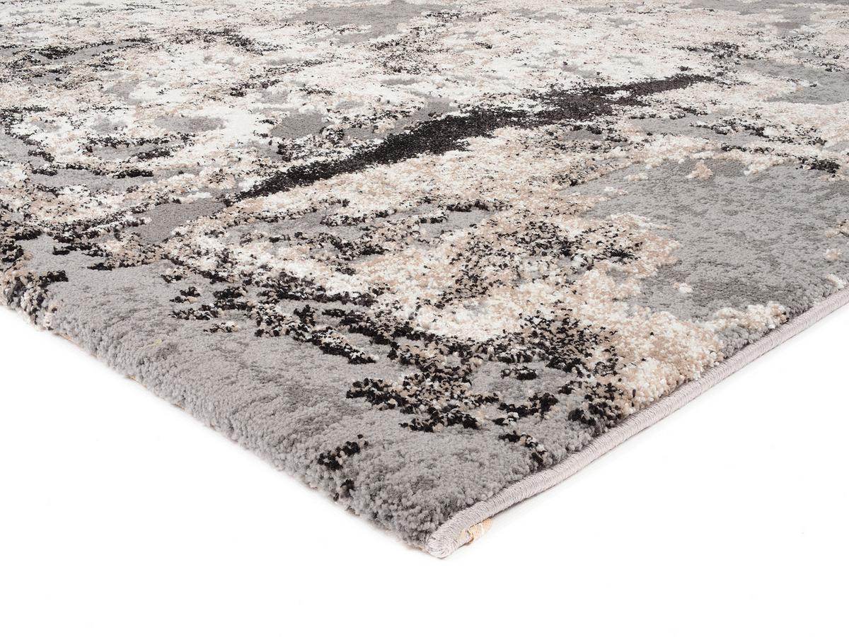 Webteppich Hellgrau Timeline Quantum 140x200 cm - Hellgrau, Design, Textil (140/200cm) - Novel