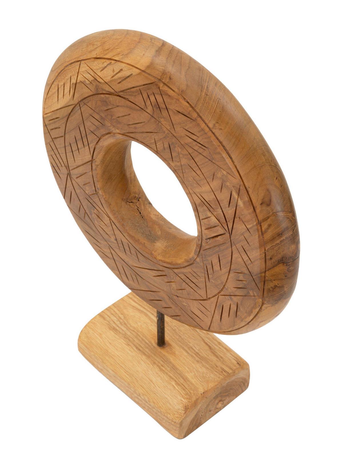Skulptur Dorat Teak, Braun B: 28 Cm - Braun, Basics, Holz (28/38/10cm)