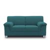2-sitzer-sofa Jamie Rücken Echt Petrol Webstoff - Chromfarben/Petrol, KONVENTIONELL, Textil (145/72/80cm) - MID.YOU