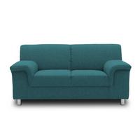 2-sitzer-sofa Jamie Rücken Echt Petrol Webstoff - Chromfarben/Petrol, KONVENTIONELL, Textil (145/72/80cm) - MID.YOU