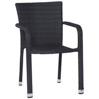 Stapelsessel F75846 - Schwarz, MODERN, Kunststoff/Metall (56/83/60cm) - Siena Garden