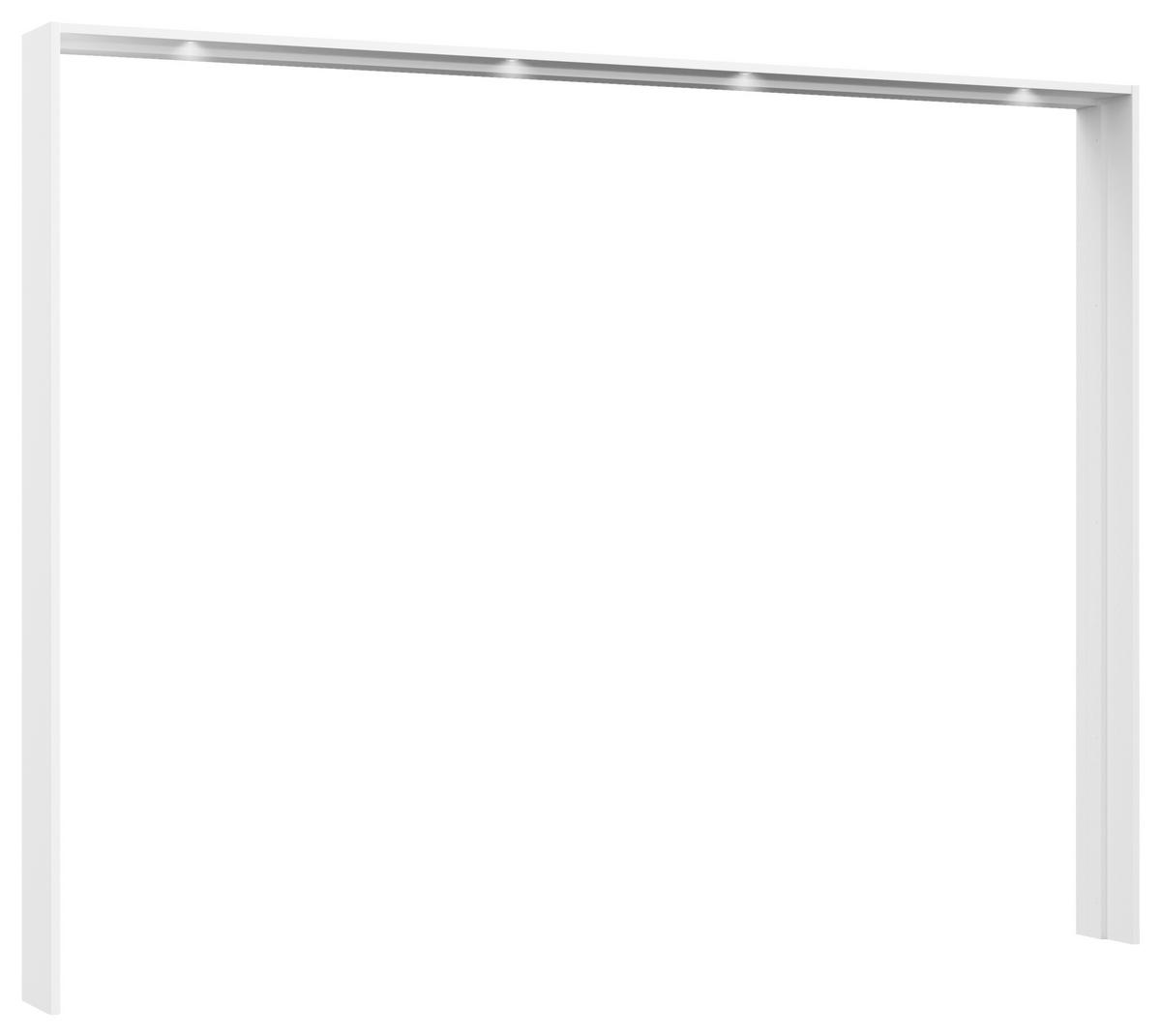 Paspartový rám s osvetlením alpská biela, pre š. 270 cm - biela, Konventionell, kompozitné drevo (278/214/23cm)