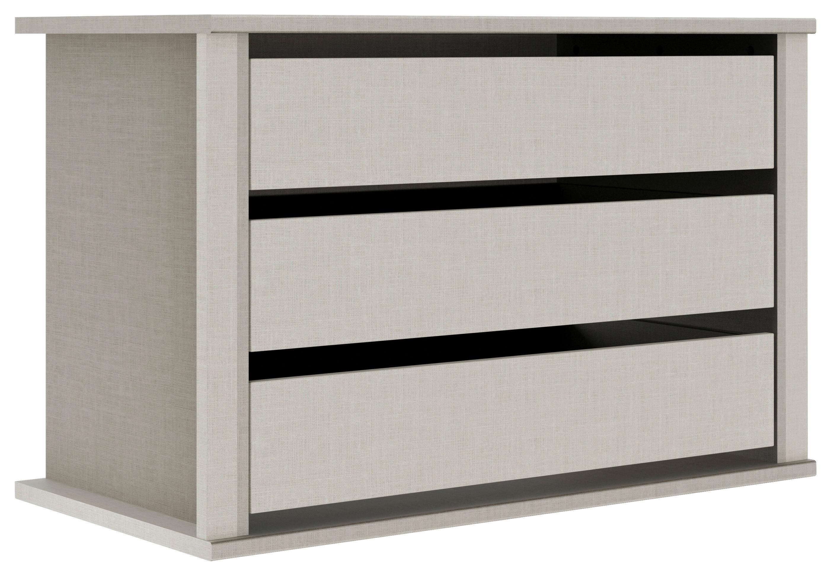 Schubkasteneinsatz Fifty B: 79 Cm, Grau, Mit 3 Laden - Grau, KONVENTIONELL, Holzwerkstoff (79/64/51cm) - Luca Bessoni