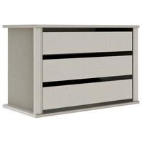 Schubkasteneinsatz Fifty B: 79 Cm, Grau, Mit 3 Laden - Grau, KONVENTIONELL, Holzwerkstoff (79/64/51cm) - Luca Bessoni