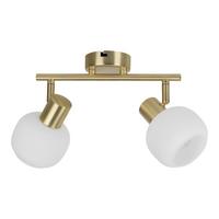 Deckenstrahler Exkl. 2xe14, 40w - Messingfarben/Weiß, LIFESTYLE, Glas/Metall (25/10/18,5cm) - Näve