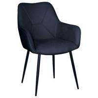 Židle s područkami ELENA modrá - modrá/černá, Moderní, kov/dřevo (57/85/60cm) - Mömax
