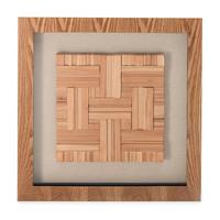 Wandbild Carre Holz Motiv Braun/weiß 60x60 Cm - Braun/Weiß, Trend, Holz/Holzwerkstoff (60/60cm) - Kayoom
