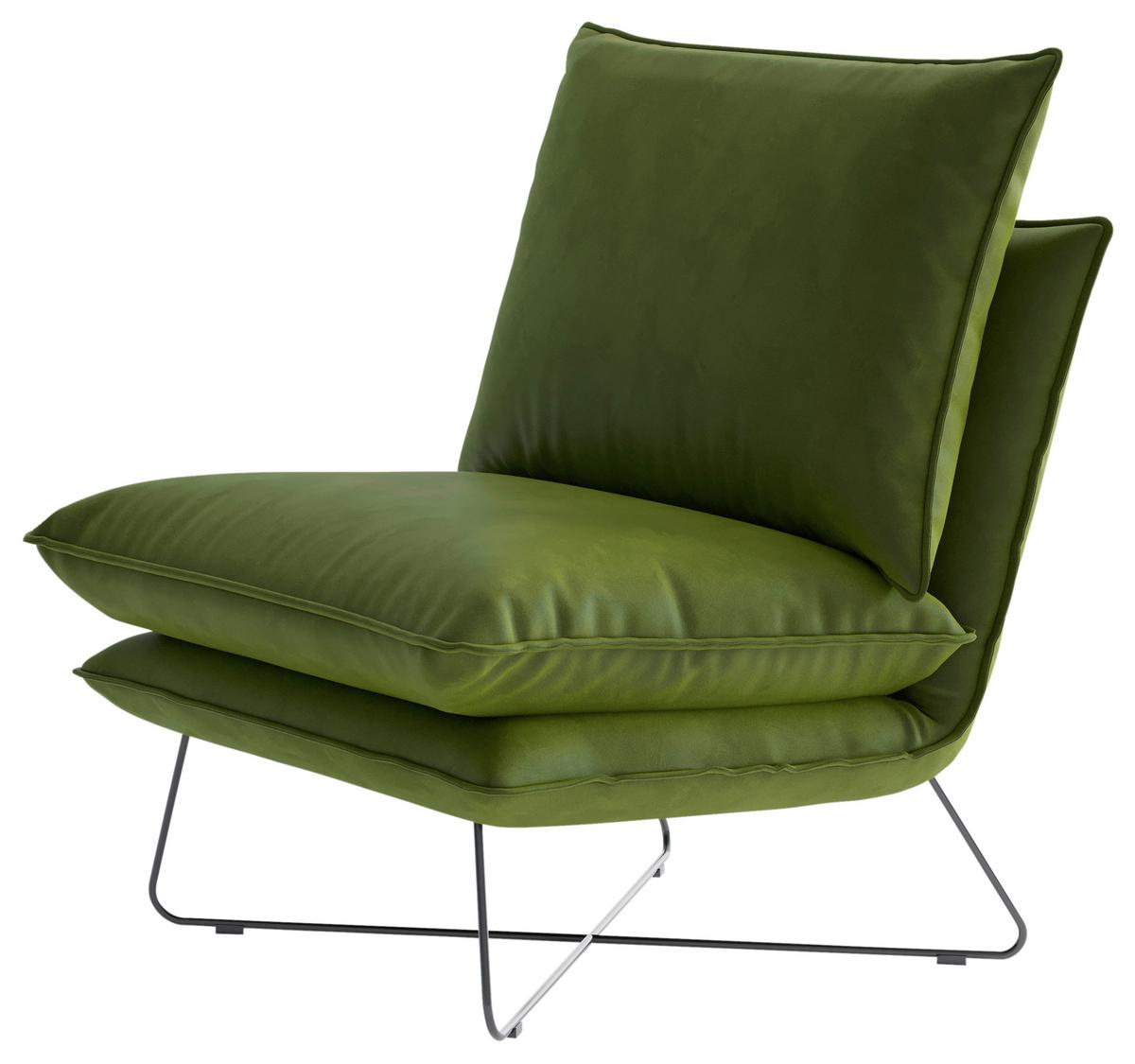 Sessel Skyline - Schwarz/Grün, Design, Textil (72/84/90cm) - Livetastic