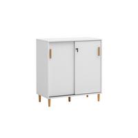 Aktenschrank Torge Weiß B: 80,1cm - Weiß, MODERN, Holzwerkstoff (80,1/84,8/38,2cm) - Livetastic