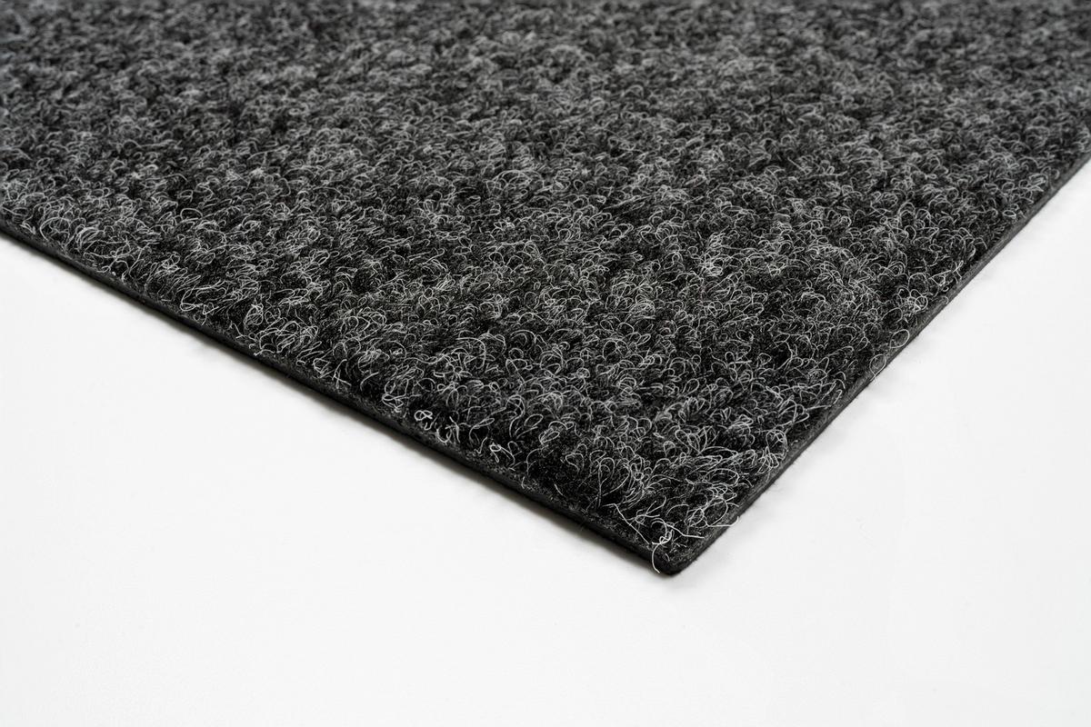 Teppichfliese Anthrazit Solid Vel 50x50 cm Florhöhe 4 mm - Anthrazit, Basics, Textil (50/50cm)