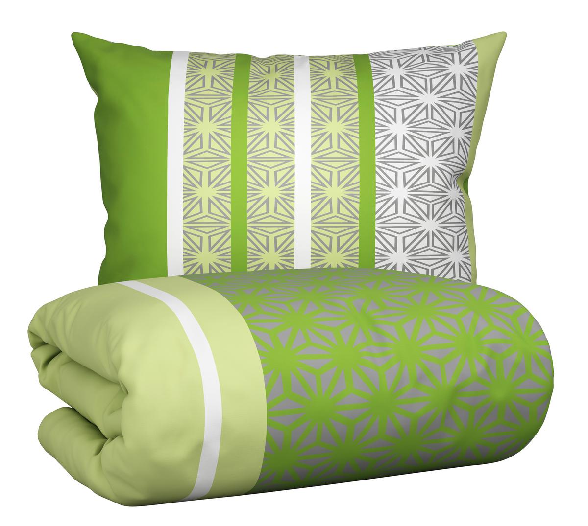 Posteľná bielizeň Sara, 2x70/90 200/220cm - zelená, textil (200/220cm) - Based