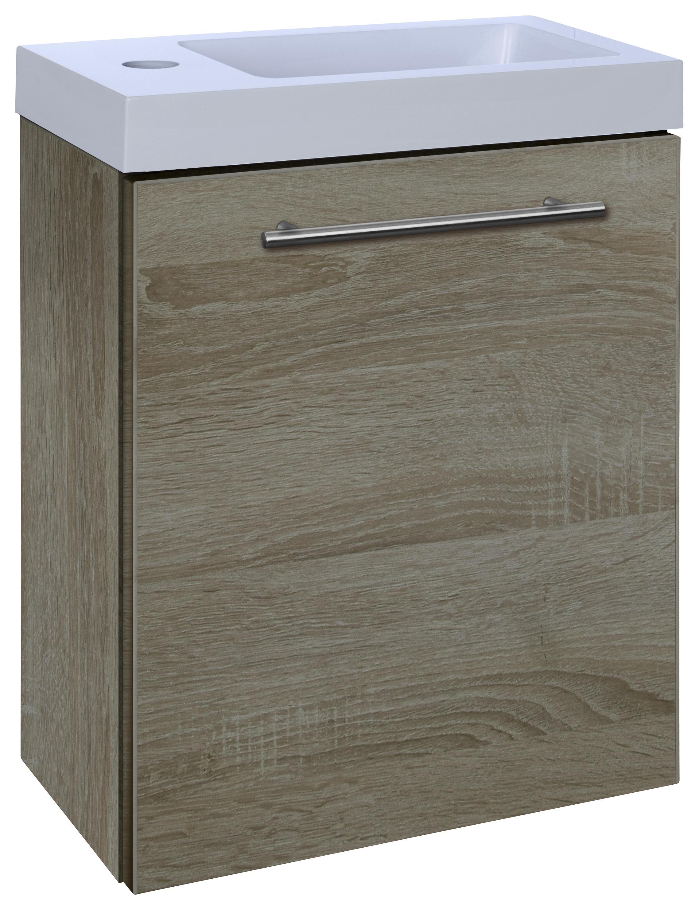 Waschtischkombi Fantasy Eiche Antik - Eichefarben, MODERN, Holzwerkstoff/Stein (40/49/22cm)