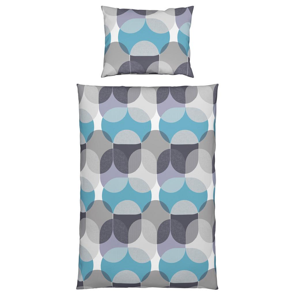 Renforce Bettwäsche 140x200 cm Emilia Baumwolle Türkis