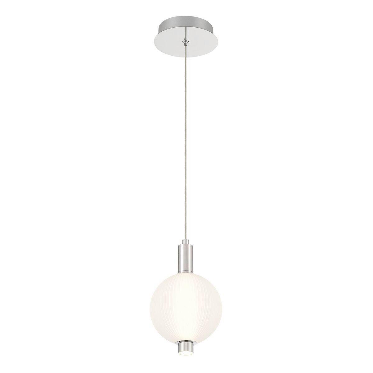 Led Függeszték Qn-Palmas-1mp-Pn - nikkelszínű, Konventionell, üveg/fém (15,2/32cm) - Elstead Lighting