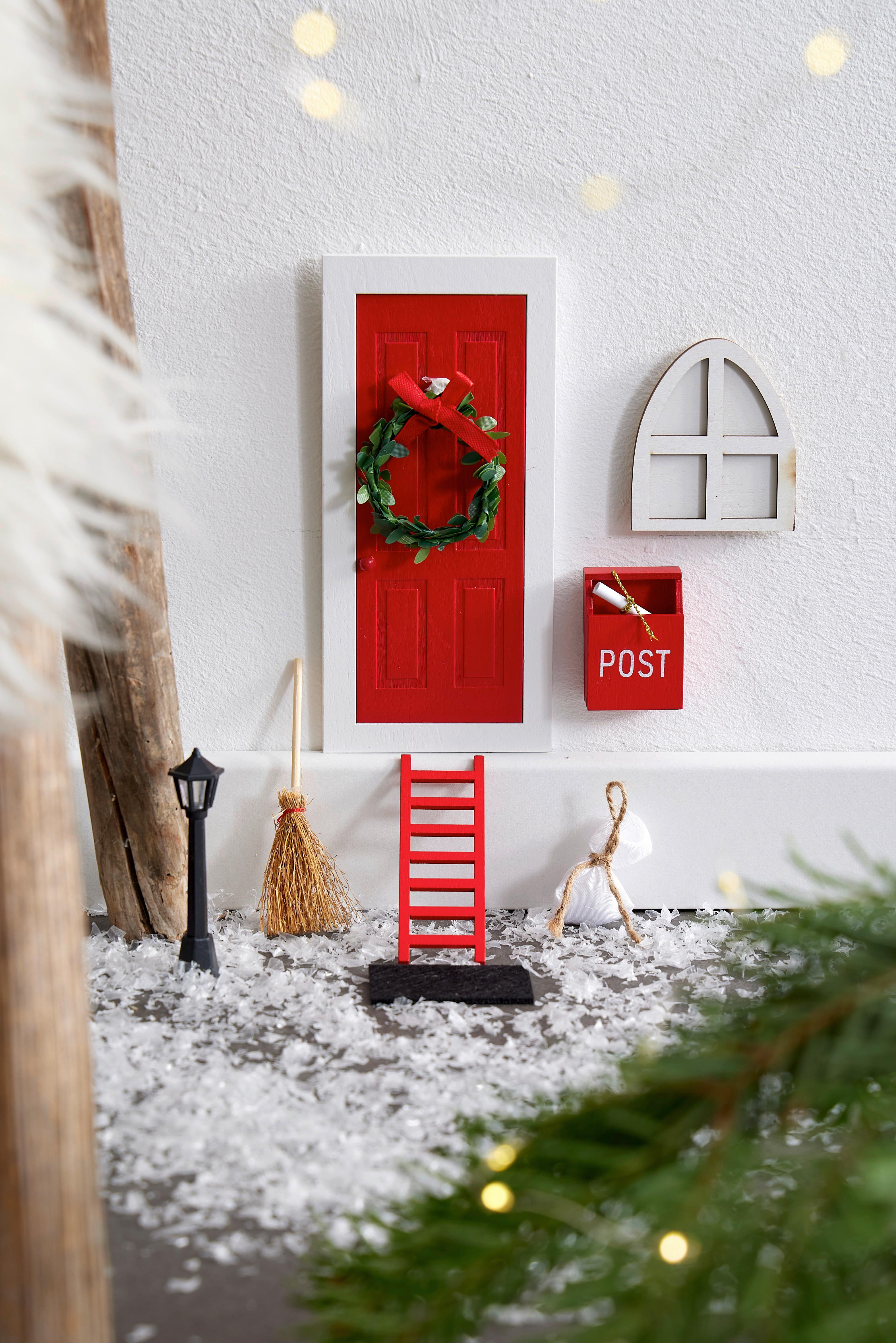 Dekohäuschen Dekohäuschen - Rot/Weiß, Basics, Kunststoff (18,5/9,5/0,3cm)