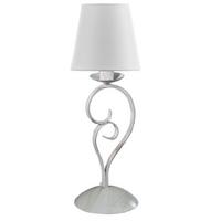 Nachttischleuchte 4885/l - Weiß, KONVENTIONELL, Textil/Metall (15/50cm)