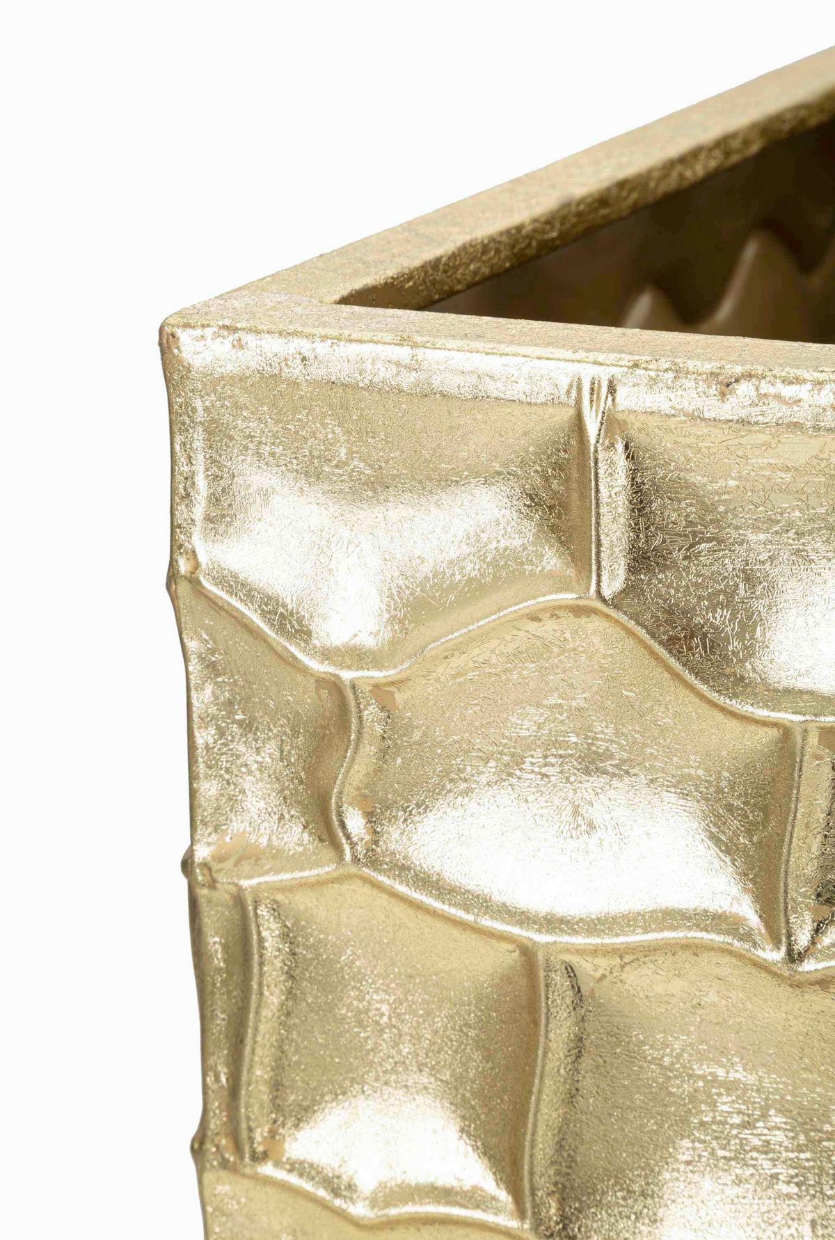 Vase Goldely Set 3 Goldfarben B: 38 cm - Goldfarben, Basics, Metall (38/94/38cm)
