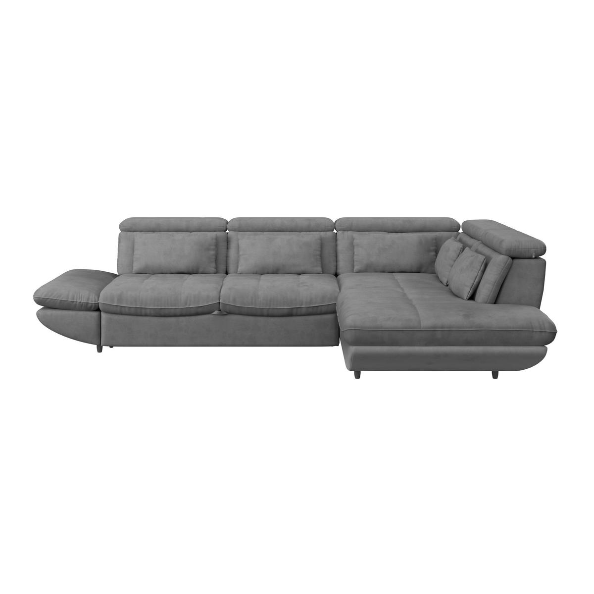 Wohnlandschaft Park - Dunkelgrau/Schwarz, MODERN, Textil (233/311cm) - Luca Bessoni