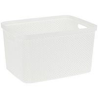 Tárolókosár Diamond - fehér, Basics, műanyag (38,5/28,5/22cm) - Luca Bessoni