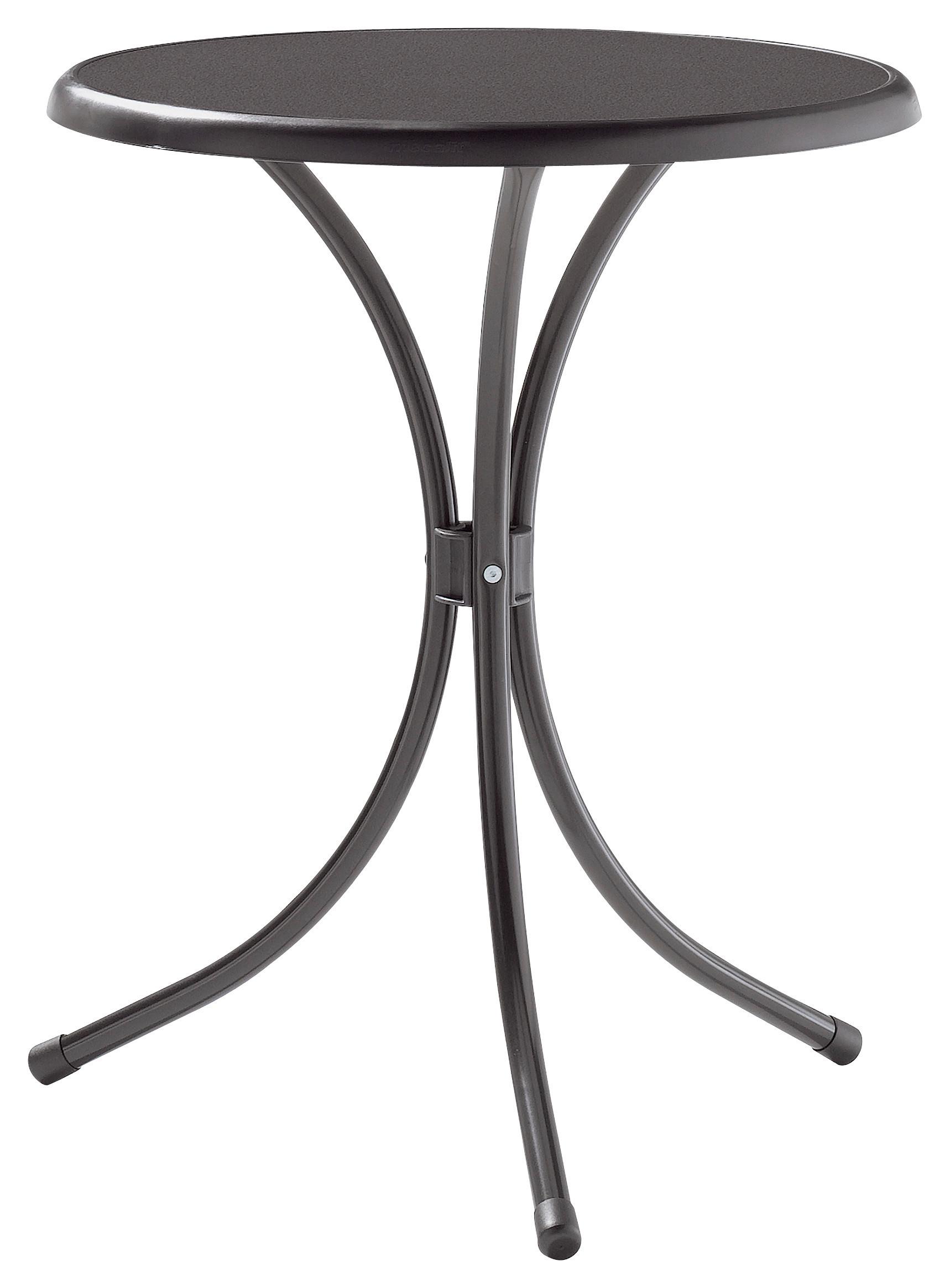 Gartentisch Holzwerkstoff/Metall ⌀ 60 cm - Grau, MODERN, Holzwerkstoff/Metall (60/60/72cm) - Sieger