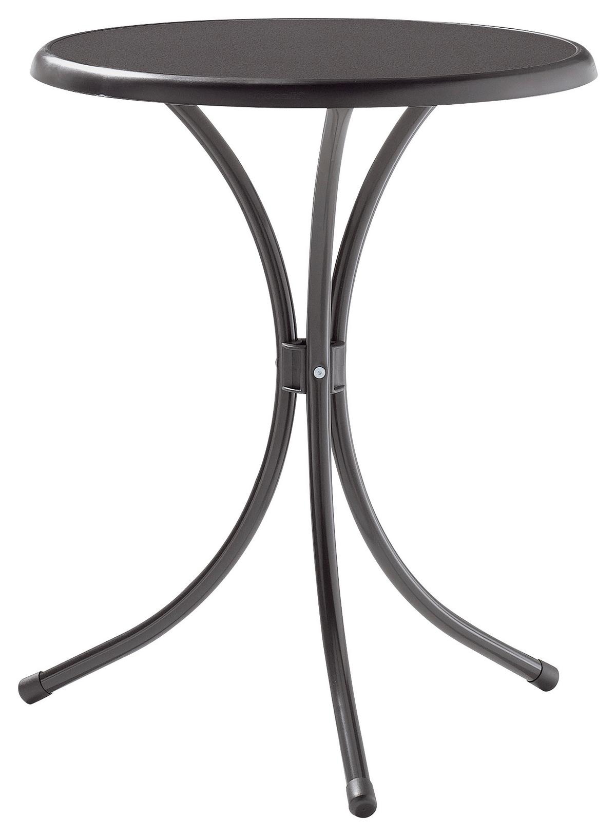 Gartentisch Holzwerkstoff/metall ⌀ 60 Cm - Grau, MODERN, Holzwerkstoff/Metall (60/60/72cm) - Sieger