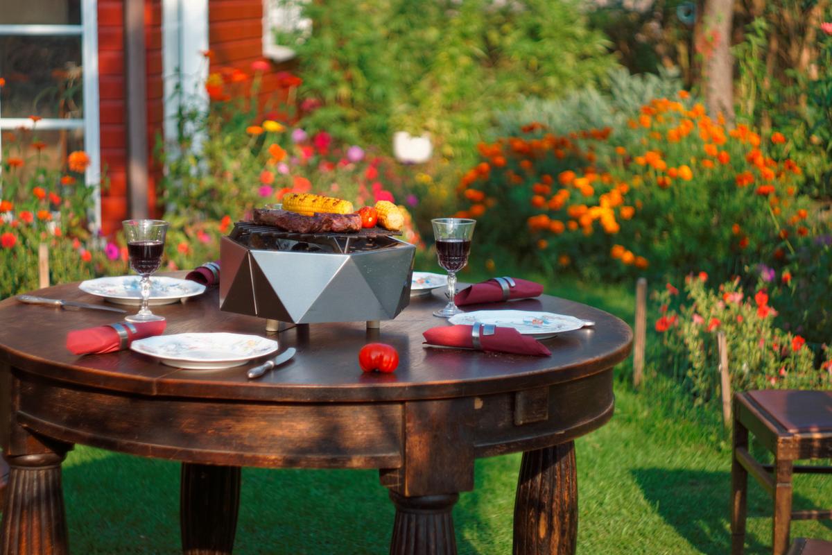 Tischgrill Tablatop Grill Es - Edelstahlfarben, Basics, Metall (37/17/37cm)