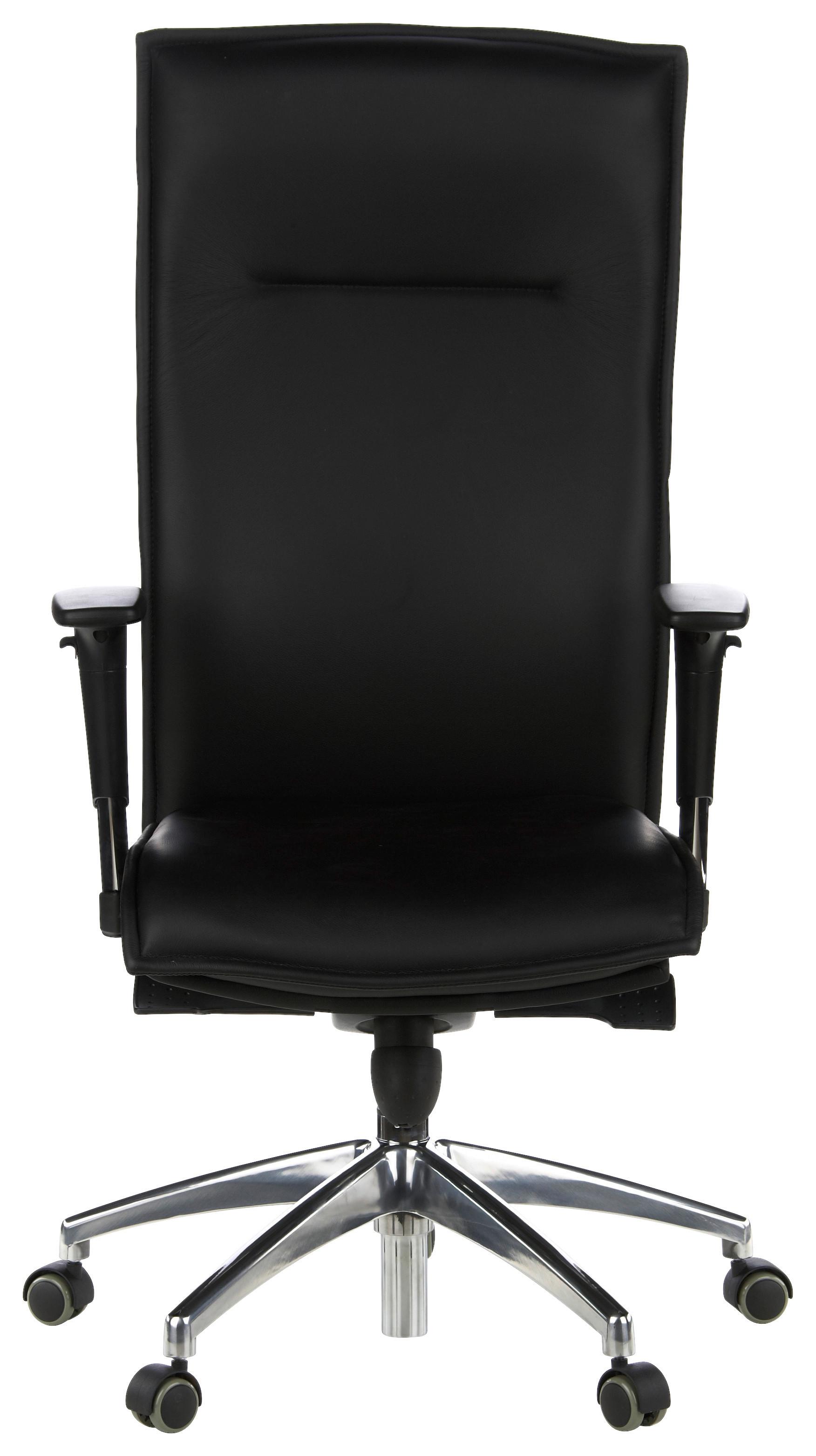 Drehstuhl Murano 20 Schwarz - Alufarben/Schwarz, MODERN, Leder/Kunststoff (59/133/52cm) - MID.YOU