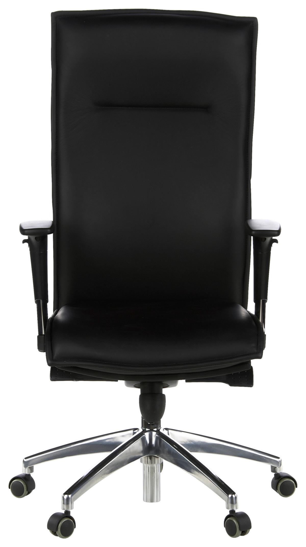 Drehstuhl Murano 20 Schwarz - Alufarben/Schwarz, MODERN, Leder/Kunststoff (59/133/52cm) - MID.YOU