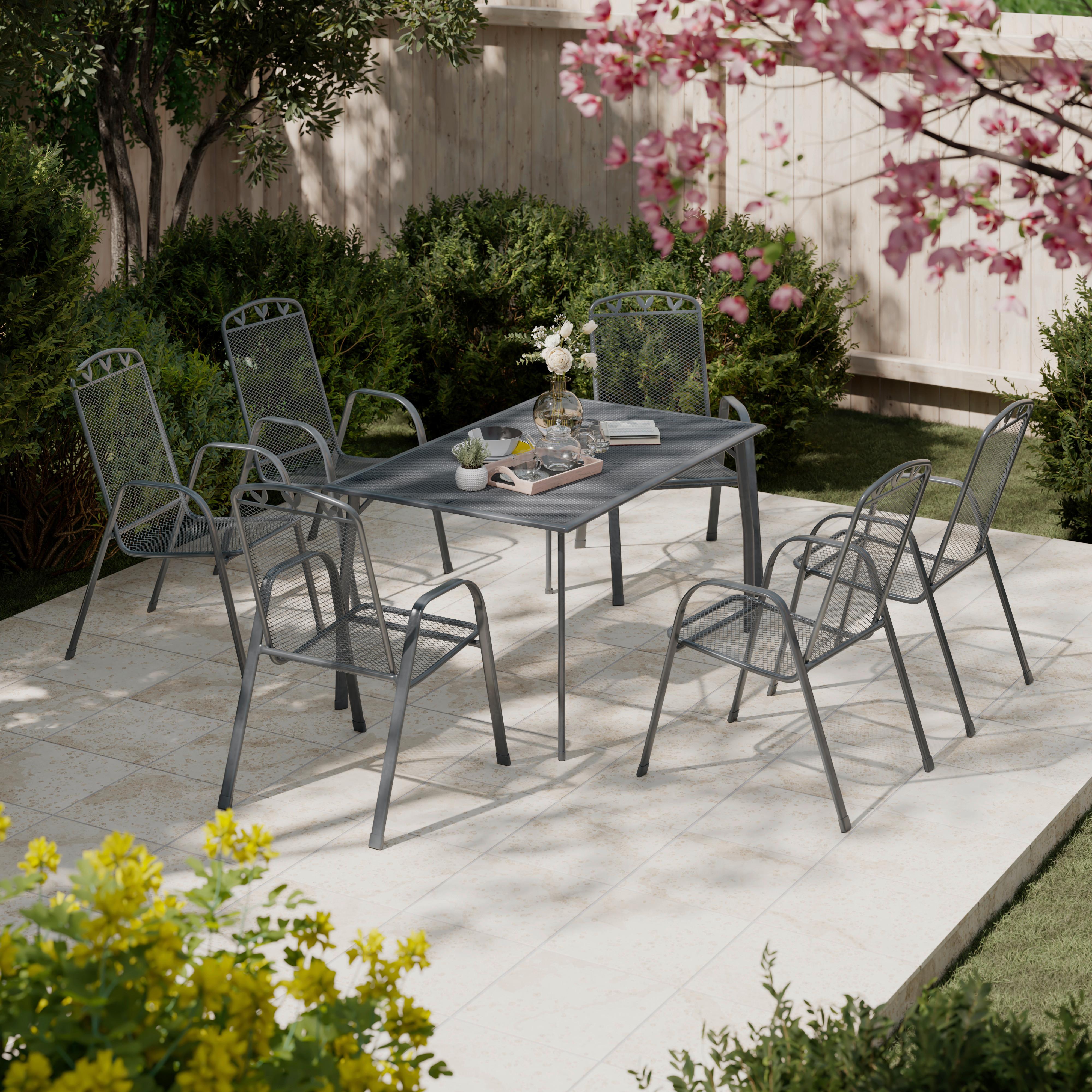 Gartensessel Toulouse Metall - Silberfarben, MODERN, Metall (43,5/97/68cm) - Beldano