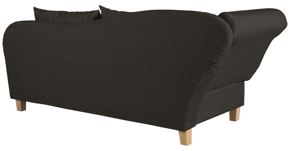 Recamiere Selma Braun Links Mit Bettkasten+schlaffunktion - Dunkelbraun/Buchefarben, Design, Textil (190/88/82cm) - Max Winzer