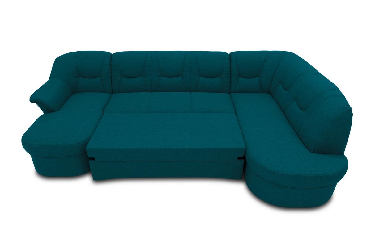 Wohnlandschaft Sarafina Dunkelblau - Schwarz/Dunkelblau, KONVENTIONELL, Textil (146/295/180cm) - MID.YOU