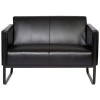 2-Sitzer-Sofa Bali Black Schwarz - Schwarz, MODERN, Textil (111/78/71cm) - MID.YOU